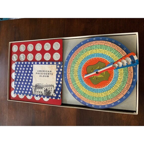 Vintage 1965 Meet the Presidents Board Game Selchow & Righter Company USED - Picture 3 of 9